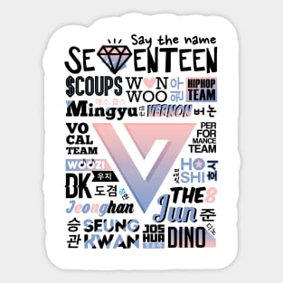 SEVENTEEN FONT COLLAGE 2 Sticker